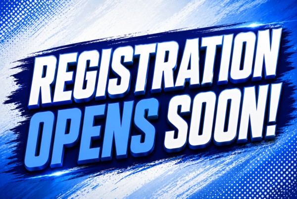 Bold blue banner announcing: Registration opens soon!